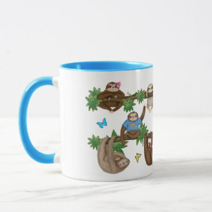 Stanley Sloth blue 'genießt eine faule Cuppa' Tass Tasse