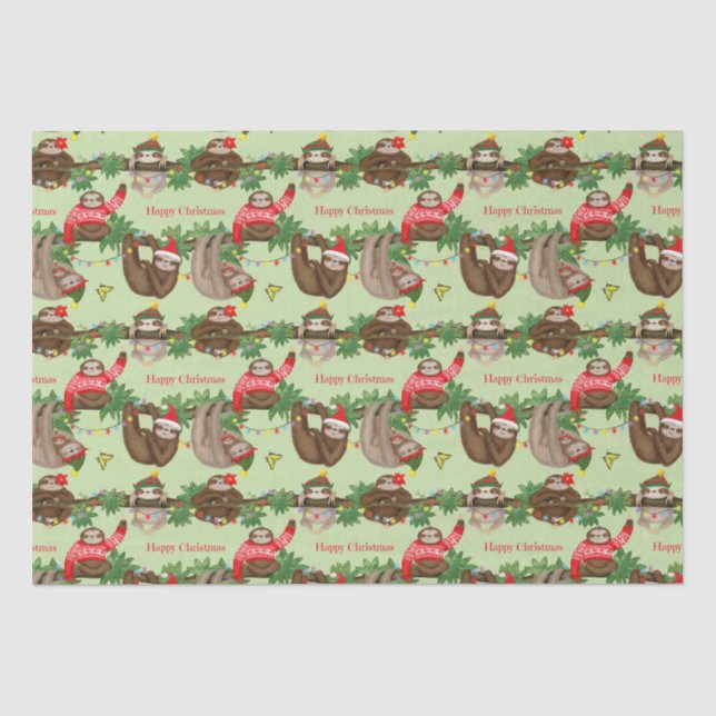 Stanley Sloth & Friends Weihnachtspapier Seidenpapier (Vorderseite)