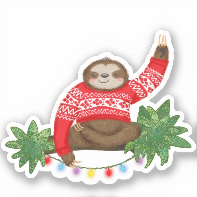 Stanley Sloth, kundenspezifischer Weihnachtsaufkle Aufkleber (Vorderseite)