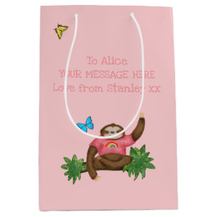 Stanley Sloth personalisierte Geschenktasche Mittlere Geschenktüte