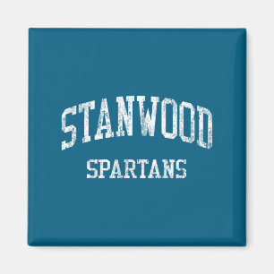 Stanwood High School HS Stanwood WA Vintage Sport Magnet