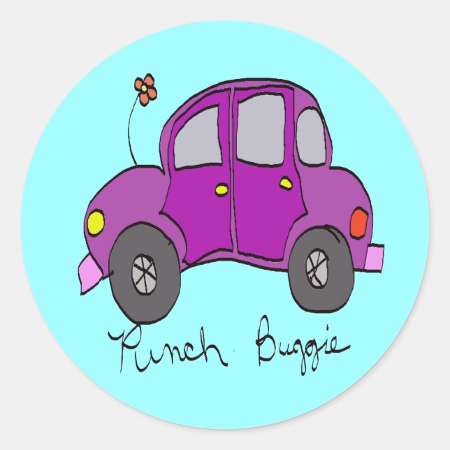 Stanzbuggie Runder Aufkleber (Vorderseite)