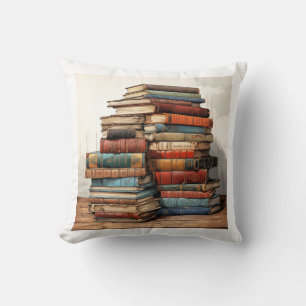 Stapel alter Bücher 2 Seitenwirbelkissen Kissen