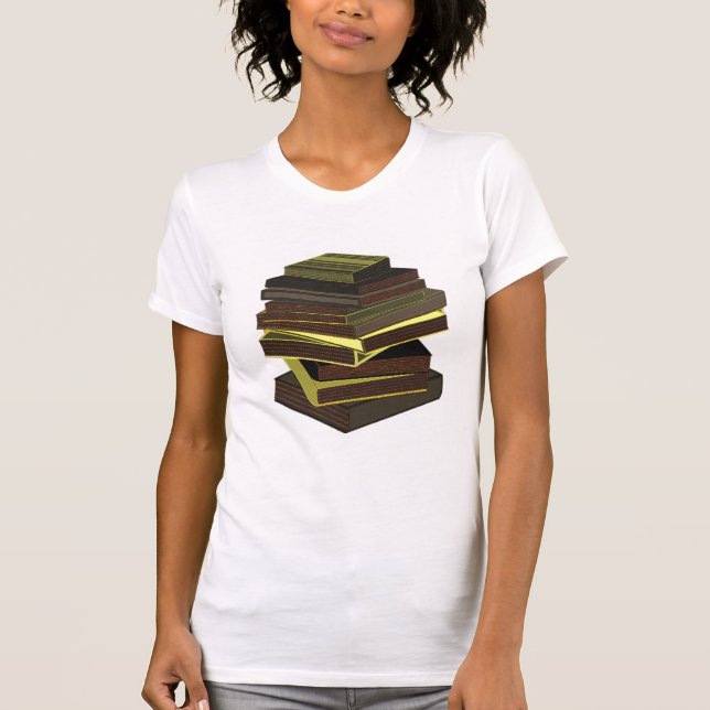 Stapel Bücher - GreenGrey T-Shirt (Vorderseite)