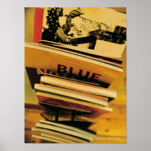 Stapel Bücher und Zeitschriften Poster