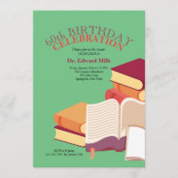 Stapel der Buch-Einladung