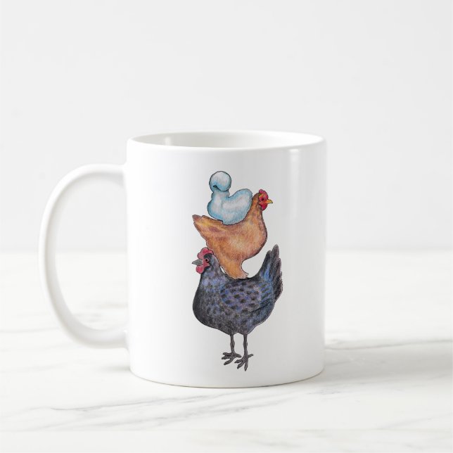 Stapel der Henne-Tasse Kaffeetasse (Links)