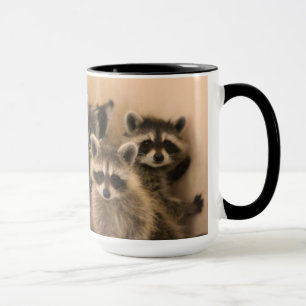 Stapel des Waschbärbechers Tasse