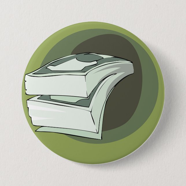 Stapel Geld Bargeld Grüne Scheine Button (Vorderseite)