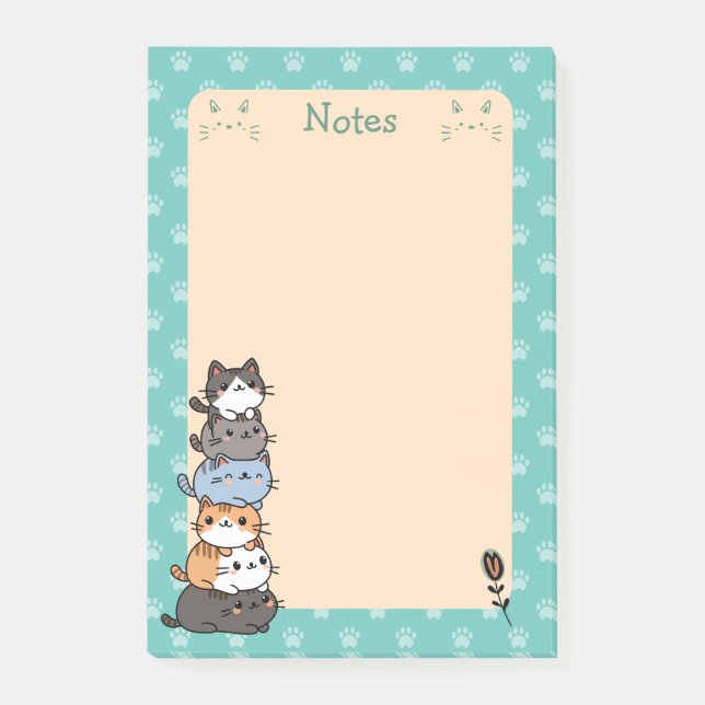 Stapel Katzen Notizzettel (Vorderseite)