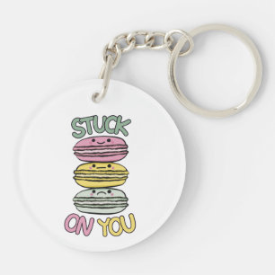 Stapel süßer Kawaii-Macarons Schlüsselanhänger