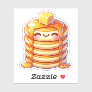 Stapel von Pancakes Custom-Cut Vinyl Stickers Aufkleber