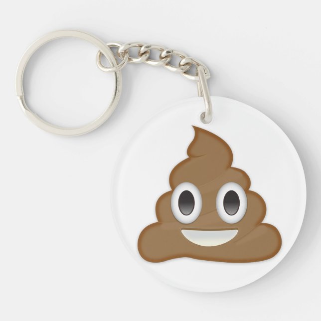 Stapel von Poo Emoji Schlüsselanhänger (Vorderseite)