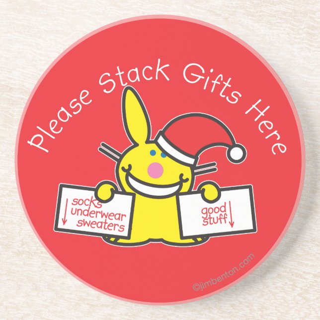 Stapeln Sie bitte Geschenke hier Untersetzer (Vorne)