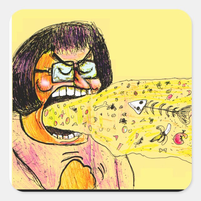 Staphney's Special Spew Quadratischer Aufkleber (Vorderseite)