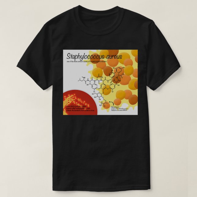 Staphylococcus aureus T-Shirt (Design vorne)