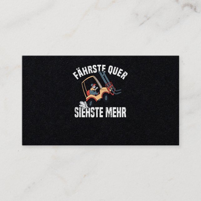 Staplertreiber Visitenkarte (Vorderseite)