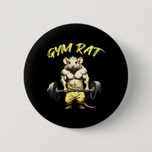 Staples Gym Rat Fitness Bodybuilding Kunst Button
