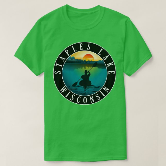Staples Lake Wisconsin Kayaking T-Shirt (Design vorne)