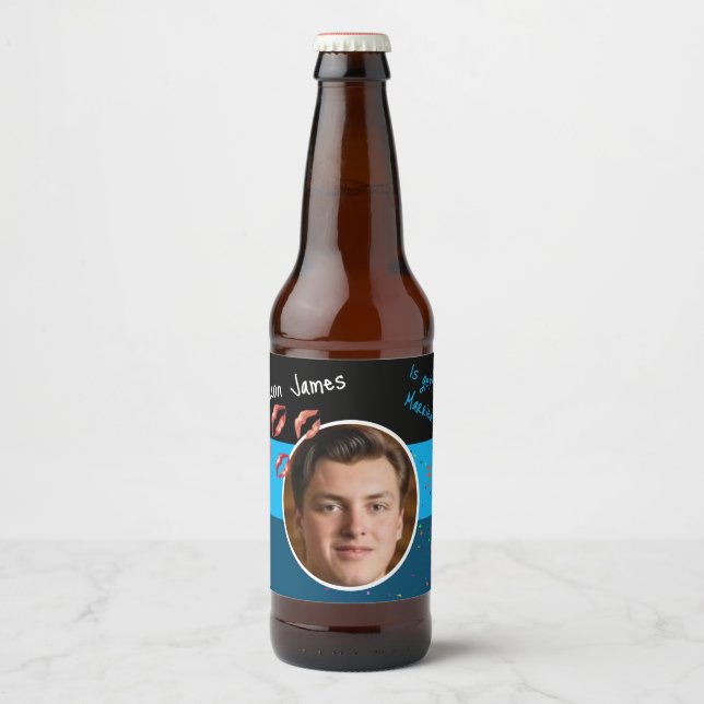 Staq Do Bucks Party Bachelor trinkt Bierflaschenetikett (Vorderseite)