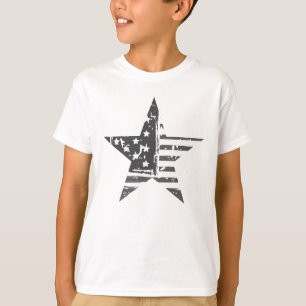 Star 4 Juli American Flag Grunge Vintag Tshirt