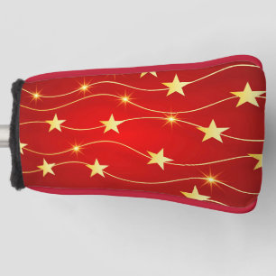 Star Adorned Ruby Red Pattern Golf Headcover
