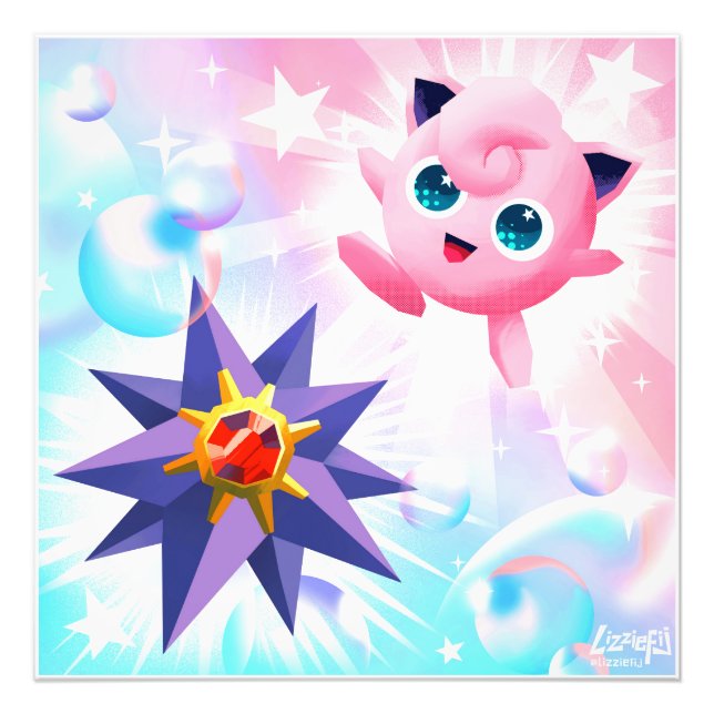 Star and bubble magic art print fotodruck (Vorne)