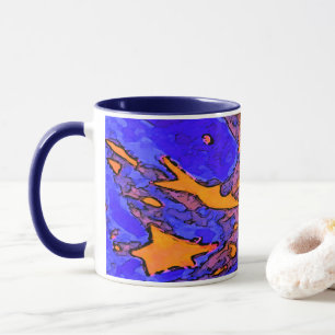Star Art Mug avec Marine Blue Handle et à l'inté