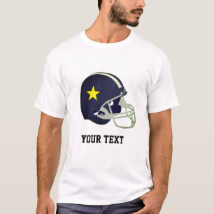 Star auf dem schwarzen amerikanischen Fußballhelm T-Shirt