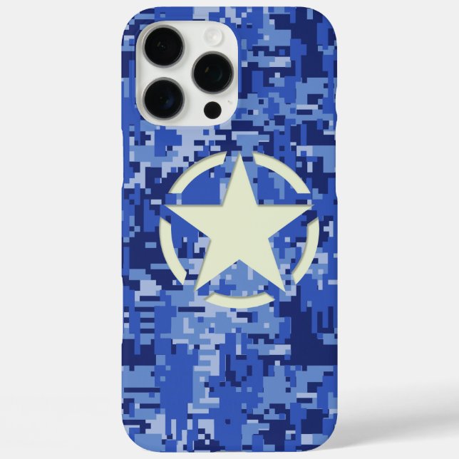 Star auf der Camouflage der Marine iPhone 16 Pro Max Hülle (Rückseite)