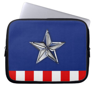 Star auf festliche Patriotische Farben Laptopschutzhülle