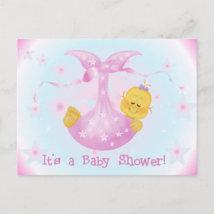 Star BabyShower lädt ein Einladungspostkarte
