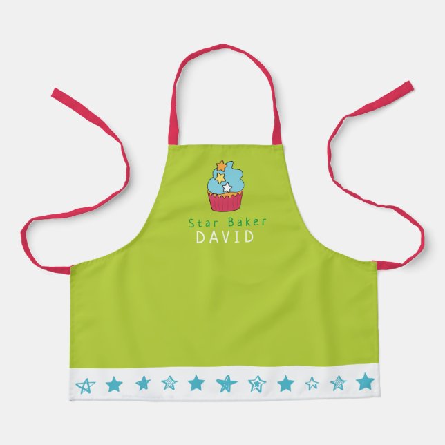 STAR BAKER Personalisiert Kids Schürze (Vorderseite)