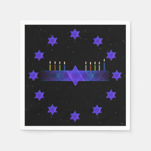Star Bar Menorah Serviette
