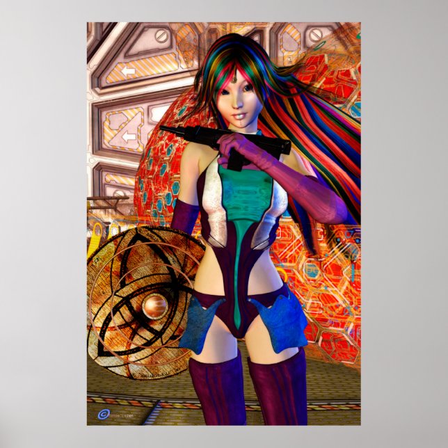 Star Beam Science Fiction Fantasy Art Poster (Vorne)