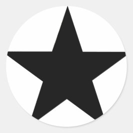 Star Black The MUSEUM Zazzle Geschenke Runder Aufkleber