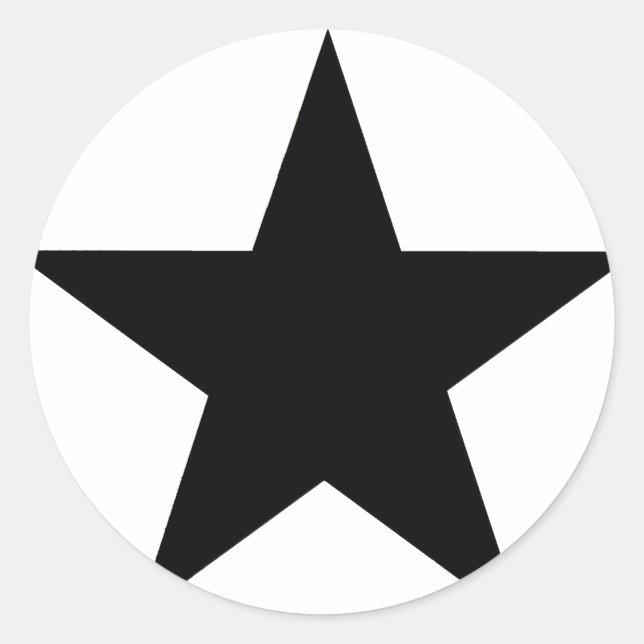 Star Black The MUSEUM Zazzle Geschenke Runder Aufkleber (Vorderseite)