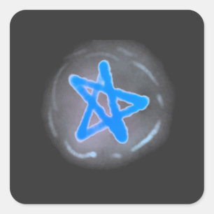 Star-Blase-Aufkleber Quadratischer Aufkleber