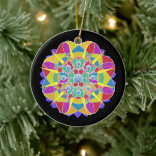 Star-Blume Keramik Ornament
