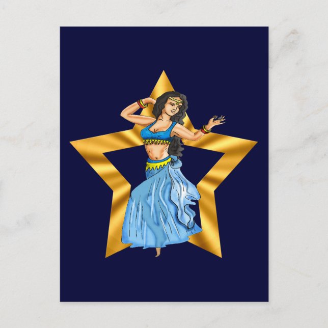 Star Bly Dancing Girl Postkarte (Vorderseite)