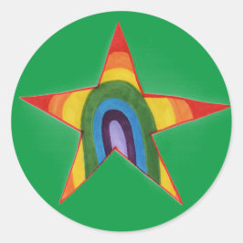 Star Bright Runder Aufkleber