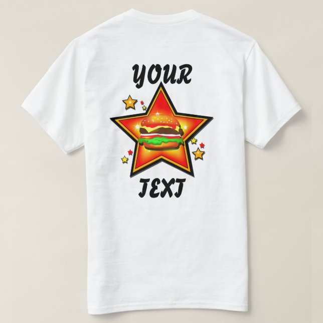 Star Burger T - Shirt (Design Rückseite)