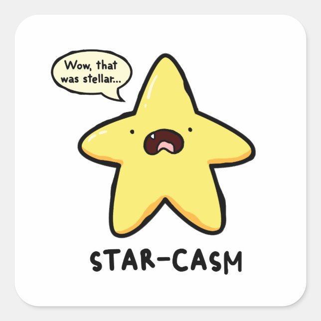 Star-Casm Astronomie Pun Sticker (Vorderseite)
