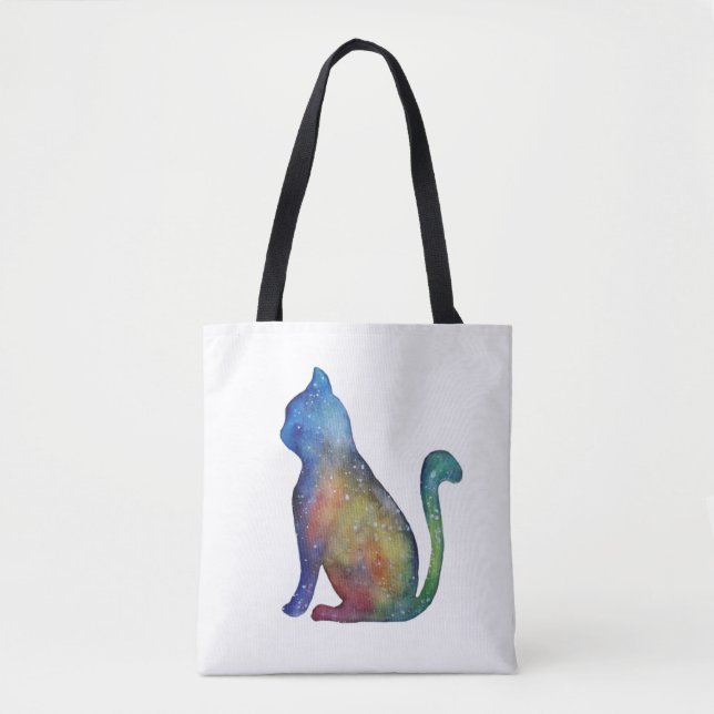 Star Cat Custom All-Over-Print Tote Bag Tasche (Vorderseite)