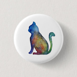 Star Cat Round Abzeichen Button