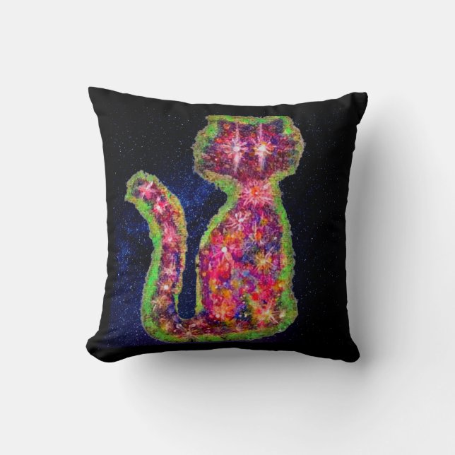 Star Cat Throw Kissen (Vorderseite)