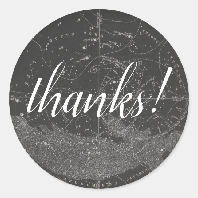 Star Chart-Aufkleber Runder Aufkleber (Vorderseite)