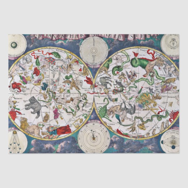 Star-Chart-Papier Seidenpapier (Vorderseite)