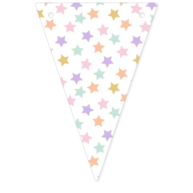 Star Confetti (Pastel) Wimpelkette (Erste Fahne)
