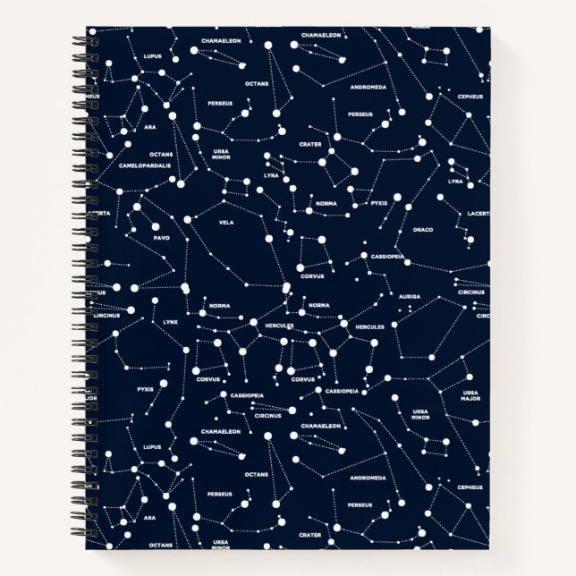 Star Constellation Notebook Notizbuch (Vorderseite)